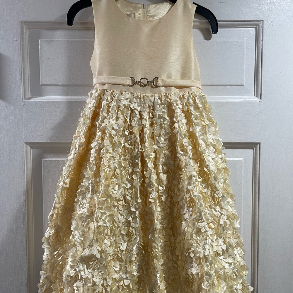 American Princess Cream Floral Dress - Girls - 5Y